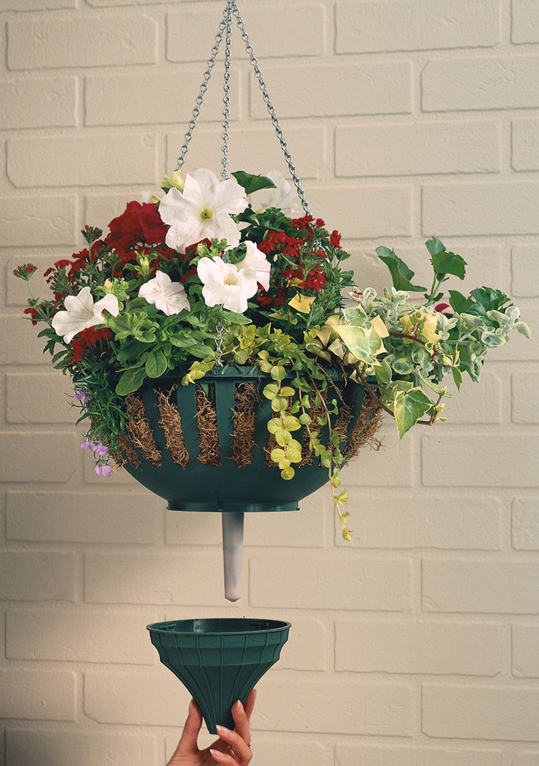 Pair of Large Aqua Lock Hanging Baskets, 41cm diameter (clearance)
