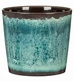 Ceramic Cover pots - Aqua - 870/15