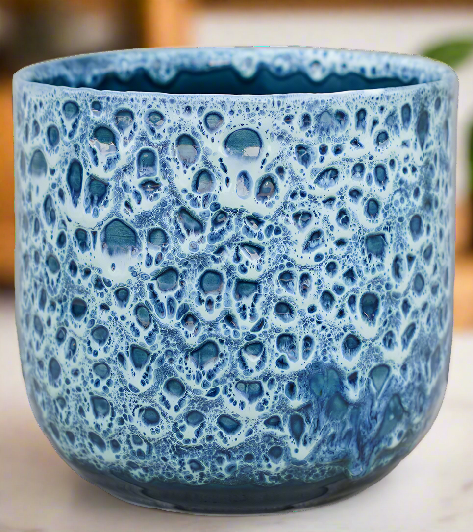 Sapphire Reactive Glaze Planter SRGP13