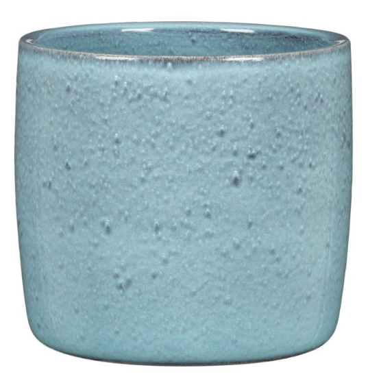 Stylish Ceramic Cache/Cover pots - Lagoon - 13cm