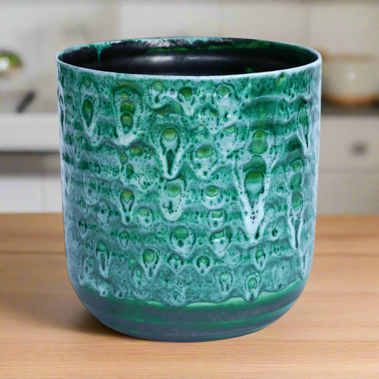 Emerald Reactive Glaze Planter (suitable for 12c growing pots) ERGP13