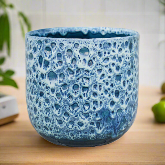 Sapphire Reactive Glaze Planter SRGP13