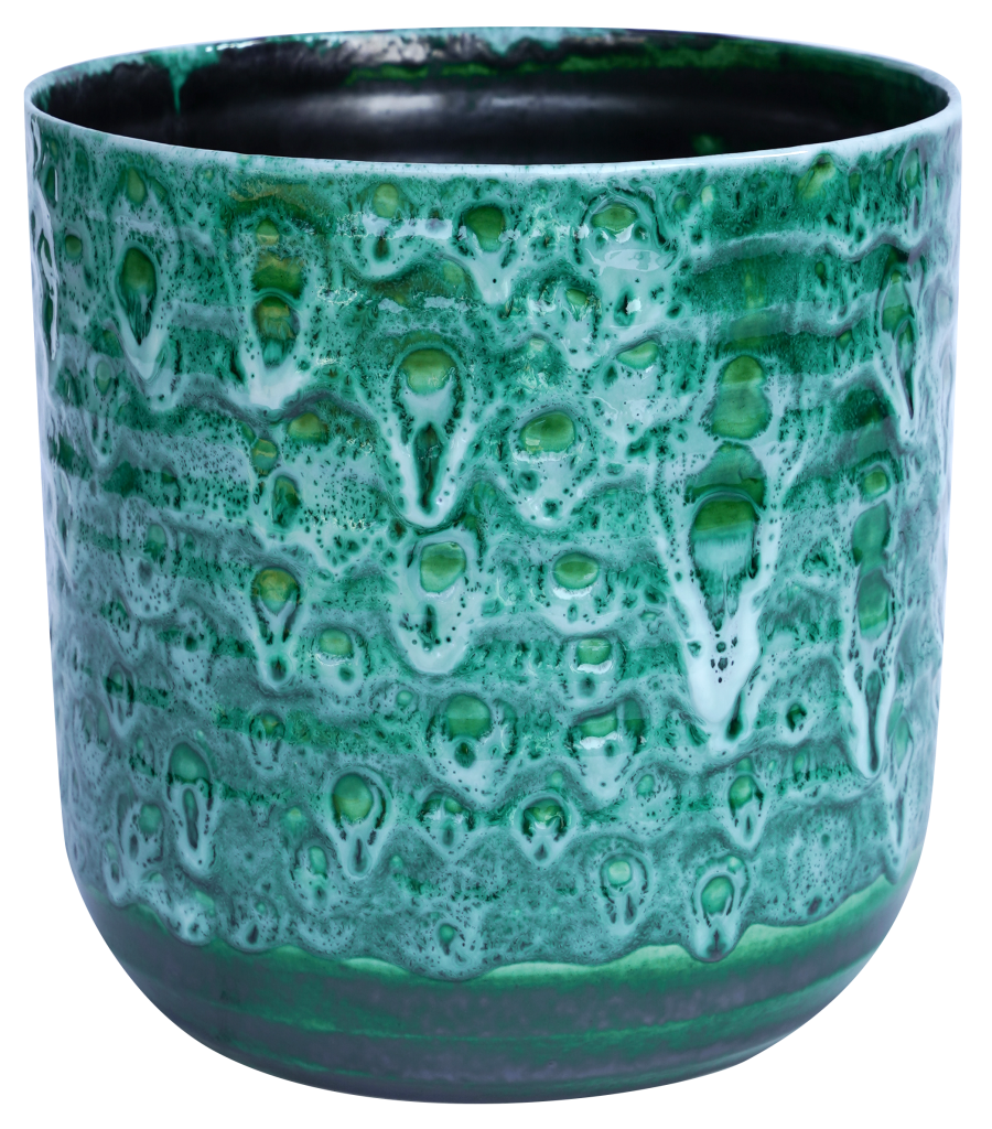 Emerald Reactive Glaze Planter (suitable for 12c growing pots) ERGP13