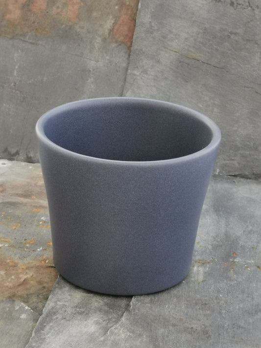 Stylish Ceramic Cache/Cover pots - Indigo - 11cm
