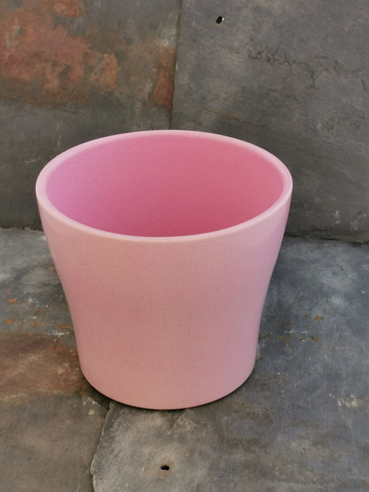 Stylish Ceramic Cache/Cover pots - Rose - 15cm