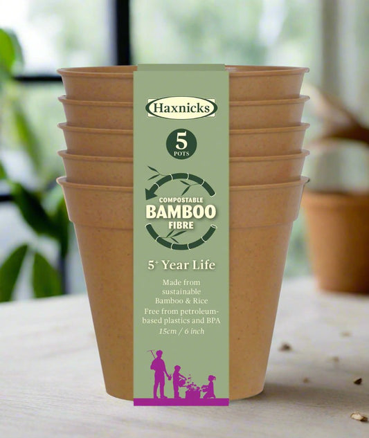 Bamboo Pots & Saucers - compostable