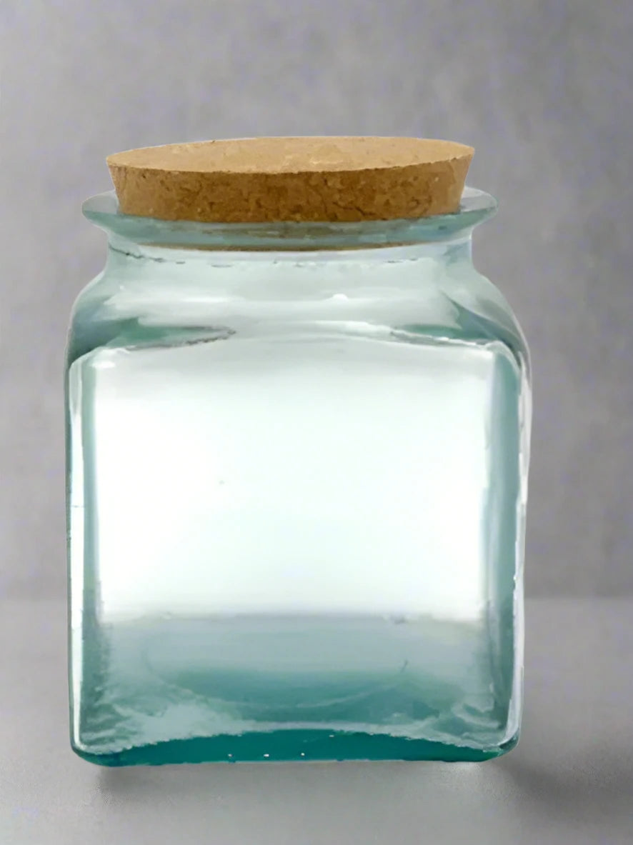 1.1 litre Recycled Glass Terrarium Jar with a cork lid