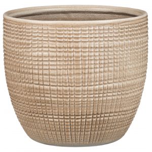 Stylish Ceramic Cache/Cover pots - Textured 7cm