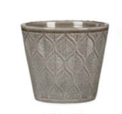 Stylish Ceramic Cache/Cover pots - Vintage Bronze - 13cm