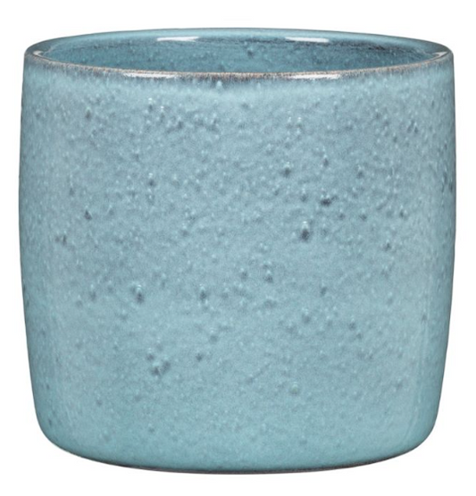 Stylish Ceramic Cache/Cover pots - Lagoon - 13cm
