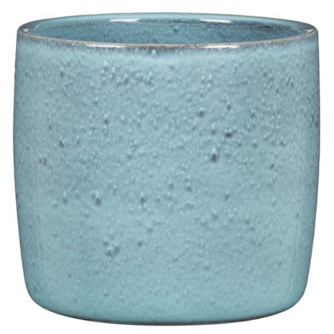 Stylish Ceramic Cache/Cover pots - Lagoon - 13cm