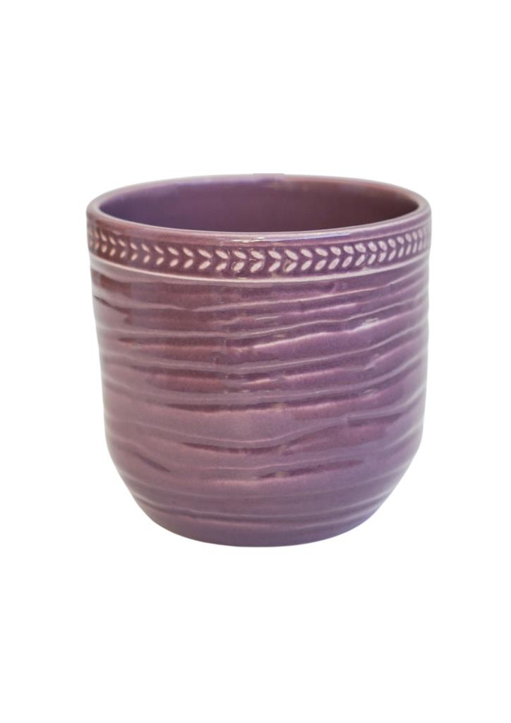 Delphine Garland Rim Plum Planter (suitable for 12cm growing pots) DGRPP13