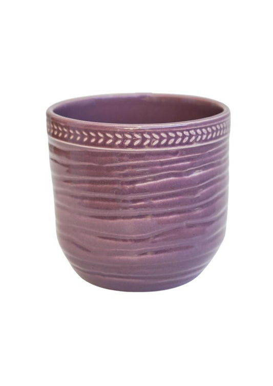 Delphine Garland Rim Plum Planter (suitable for 12cm growing pots) DGRPP13