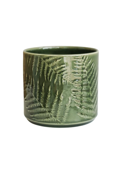 Orla Glazed Fern Green Planter (suitable for 13cm pots) OGFGP15
