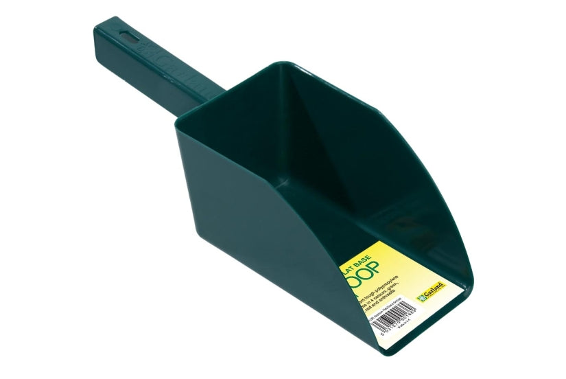 Flat Base Compost Scoop  (end of line, clearance, damaged packaging)
