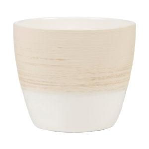 Stylish Ceramic Cache/Cover pots - Vanilla Cream - 11cm