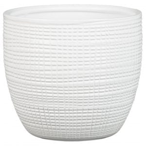 Stylish Ceramic Cache/Cover pots - Panna - 16cm
