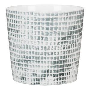 Stylish Planter/Cover pots - Patterned - Grey Squares - 11cm