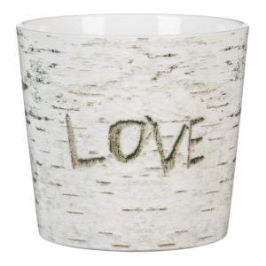 Stylish Ceramic Cache/Cover pots - Love - 11cm