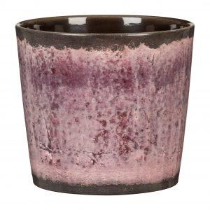 Stylish Ceramic Cache/Cover pots - Heather Glaze - 15cm