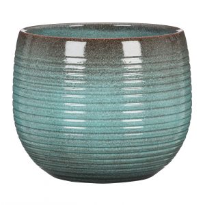 Stylish Ceramic Cache/Cover pots - Wild Sea - 16cm