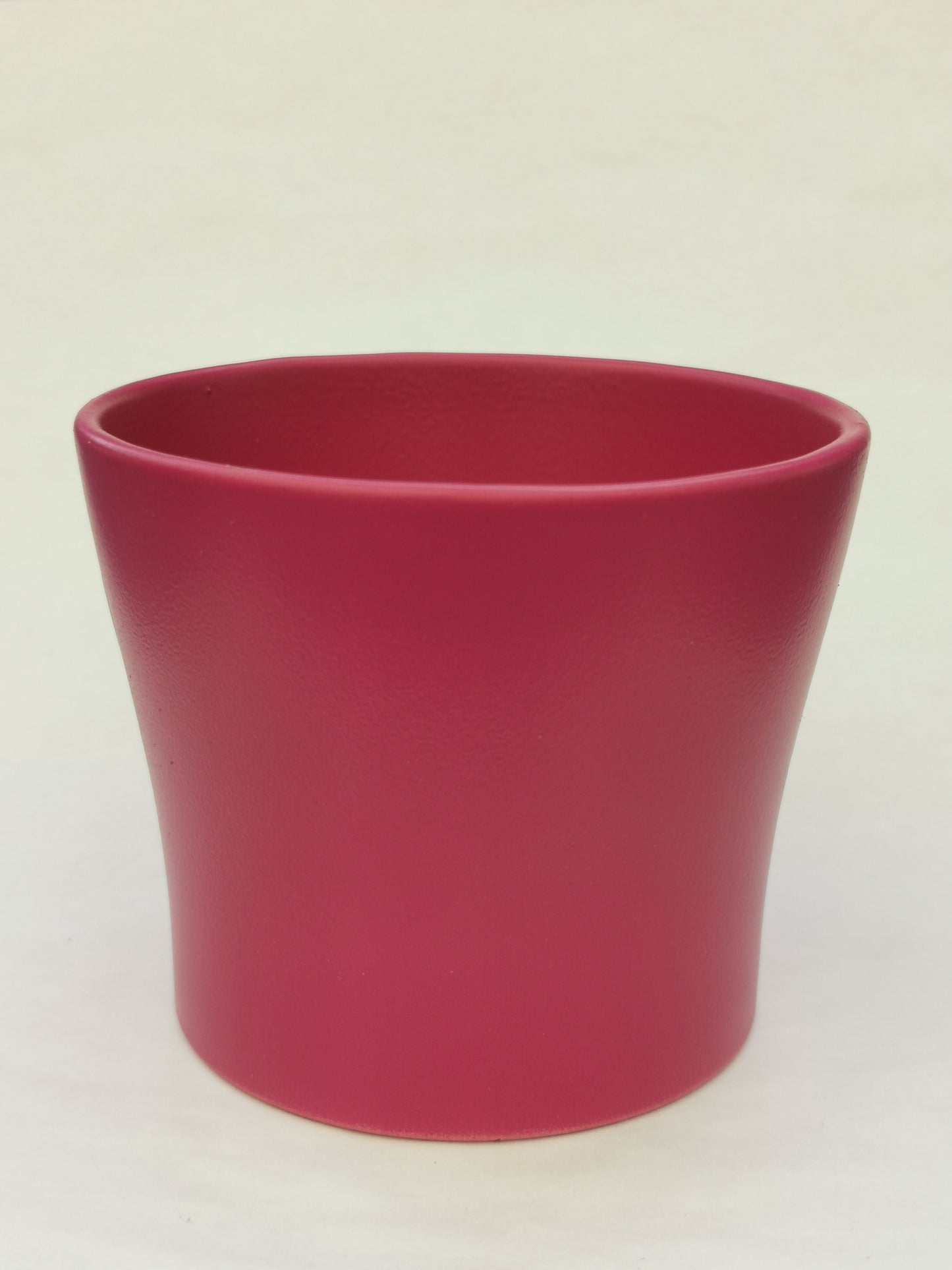 Stylish Ceramic Cache/Cover pots - Ruby Red - 11cm