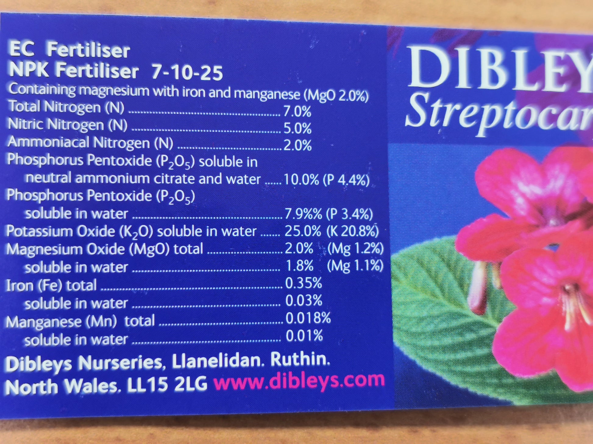 Dibleys Streptocarpus Food Tablets - Dibleys