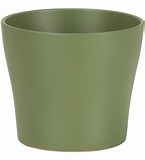 Stylish Ceramic Cache/Cover pots - Olive Green - 11cm
