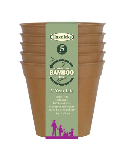 Bamboo Pots & Saucers - compostable